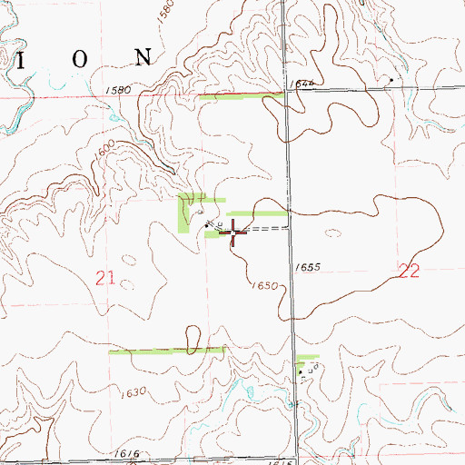 Topographic Map of Pleasant Valley Colony, SD