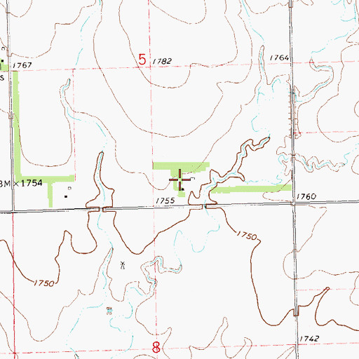 Topographic Map of Red Willow Colony, SD