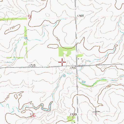 Topographic Map of Roland Colony, SD