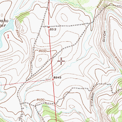 Topographic Map of West Arapahoe Feeder Ditch, CO