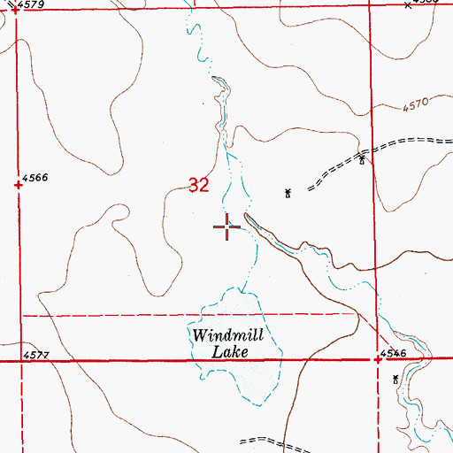 Topographic Map of Windmill Lake Ditch, CO