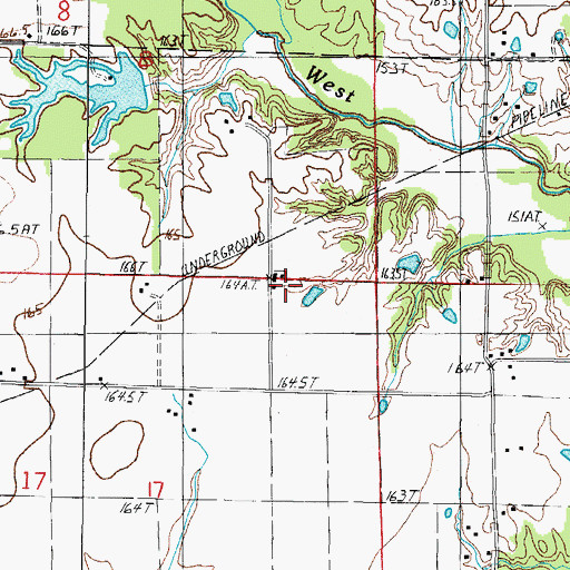 Topographic Map of McClure Farms, IL