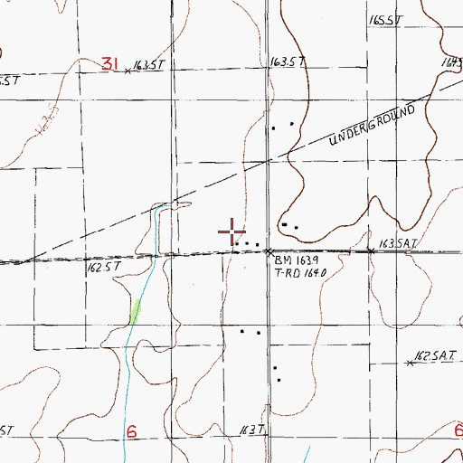 Topographic Map of Manges Farms, IL
