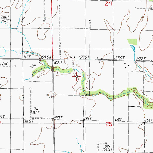 Topographic Map of Harris Farms, IL