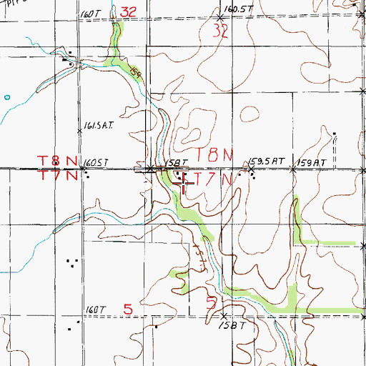 Topographic Map of Nethery Farms, IL