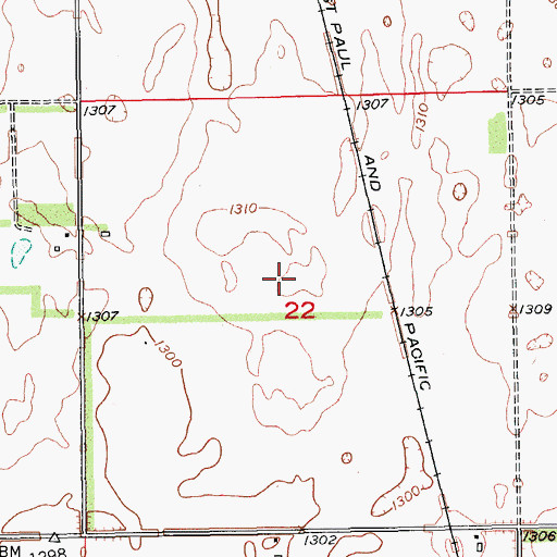 Topographic Map of Westwood Colony, SD