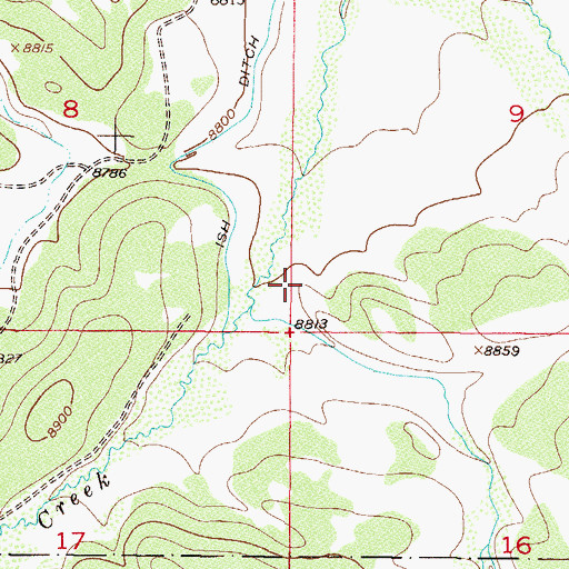 Topographic Map of Zelma Darcy Ditch, CO