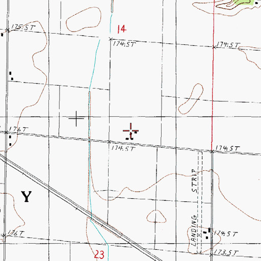 Topographic Map of Green Farms, IL