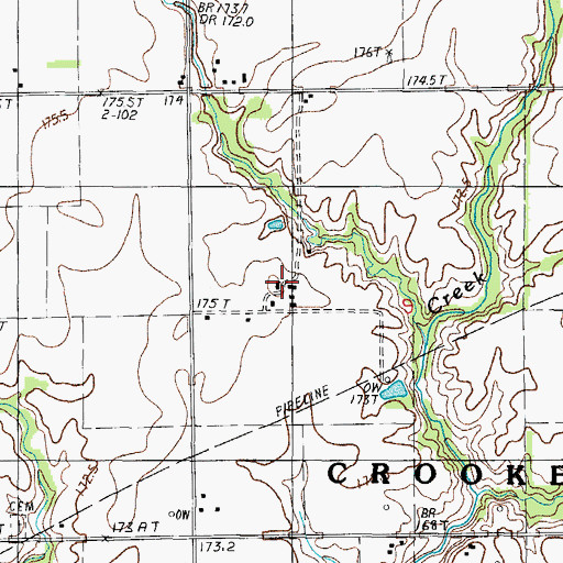 Topographic Map of Carr Farms, IL