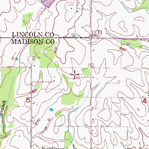 Topographic Map of Gwyndale Farms, AL