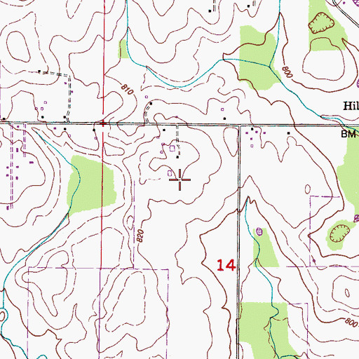 Topographic Map of Lasater Farms, AL
