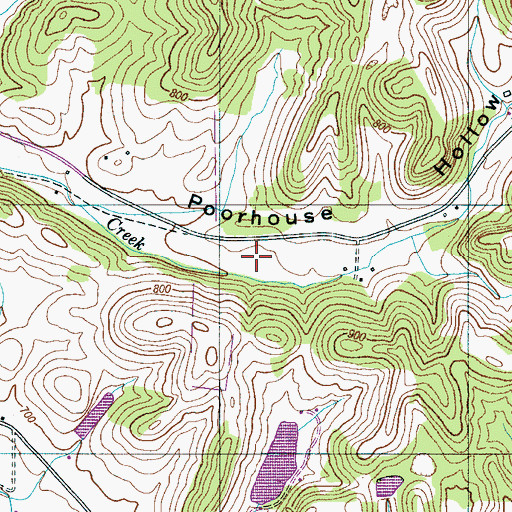 Topographic Map of Coneflower Farm, TN