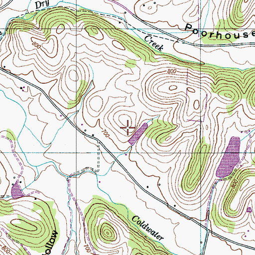 Topographic Map of Boureois Farm, TN