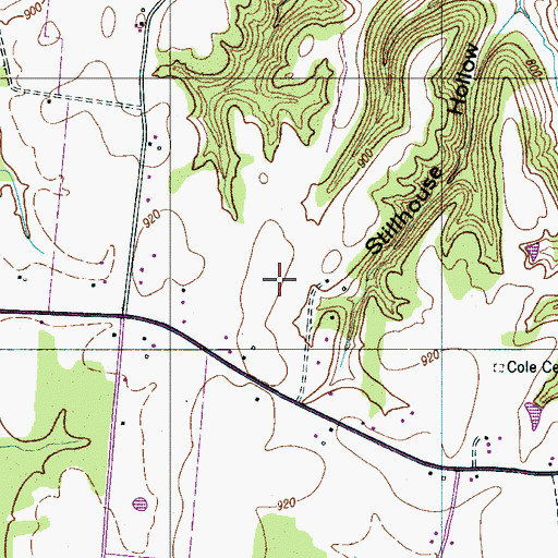 Topographic Map of Nickle Creek Sod Farm, TN