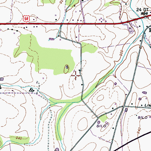 Topographic Map of Harris Poultry Farm, TN