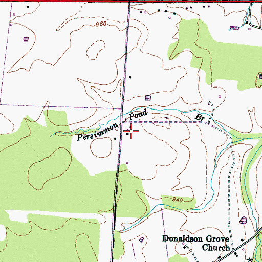 Topographic Map of Brazelton Farms, TN