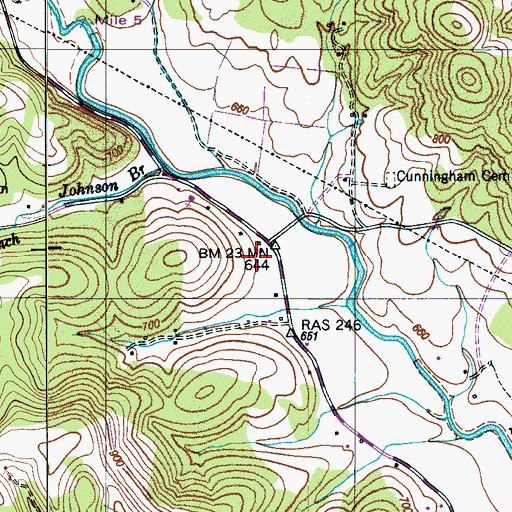 Topographic Map of Hamilton Livestock Farm, TN