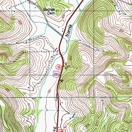 Topographic Map of Circle G Farm, TN