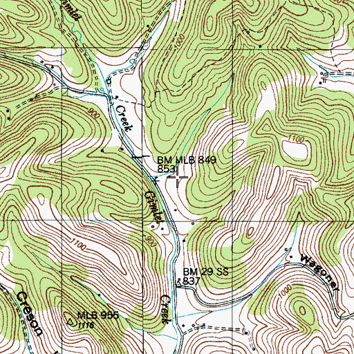 Topographic Map of McNatt Farm, TN