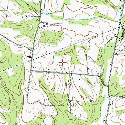 Topographic Map of Raby Brothers Farm, TN