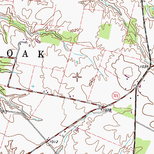 Topographic Map of West Farms, OH