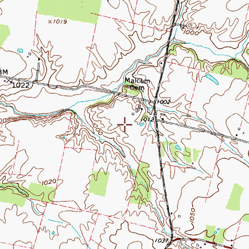 Topographic Map of Carr Farms, OH