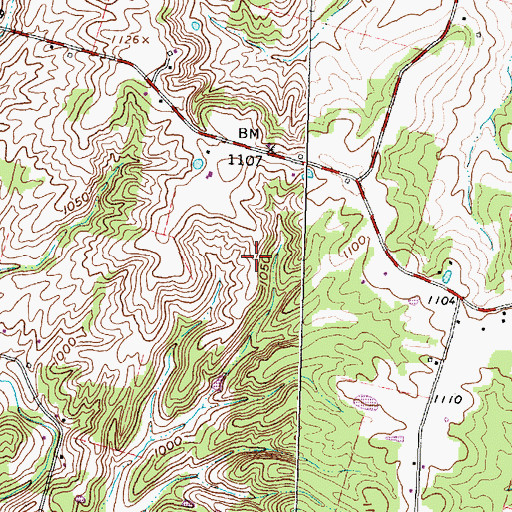 Topographic Map of Fair Ridge Farm, OH