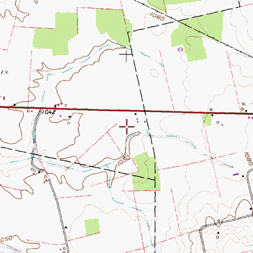 Topographic Map of Thomas Farms, OH
