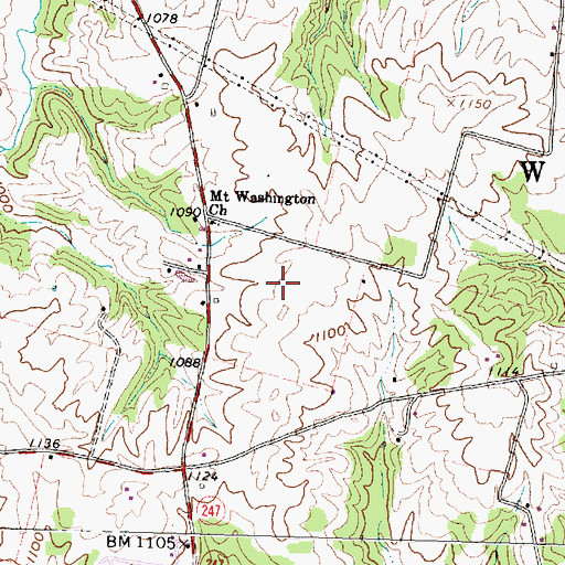 Topographic Map of Hines Farms, OH