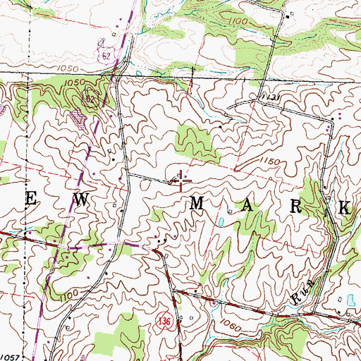 Topographic Map of Surber Farms, OH