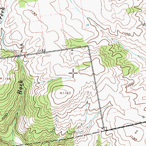 Topographic Map of Clear Creek Farms, OH