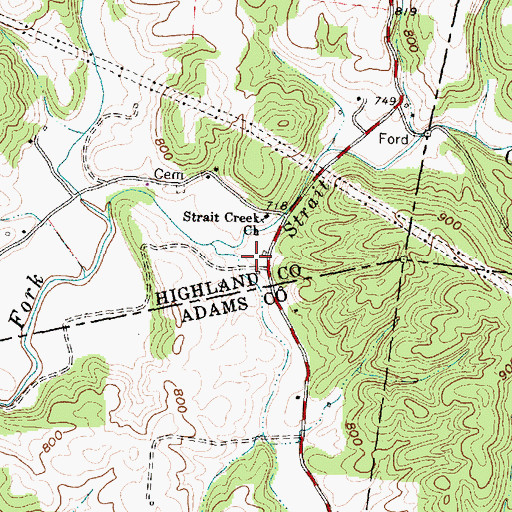 Topographic Map of Eastern Sky Farms, OH