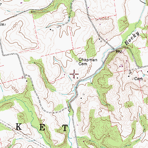 Topographic Map of Dobbs Hill Farm, OH