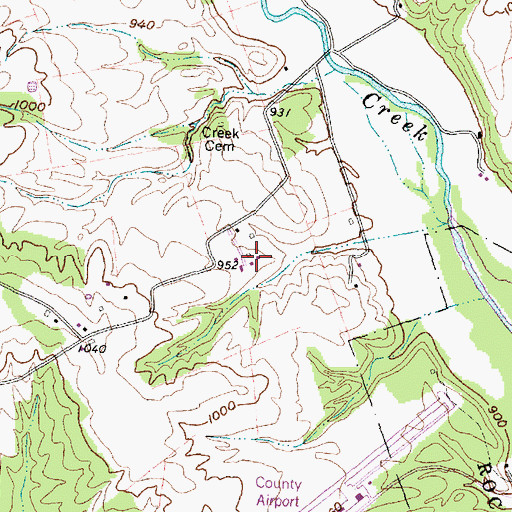 Topographic Map of Van Buren Farms, OH