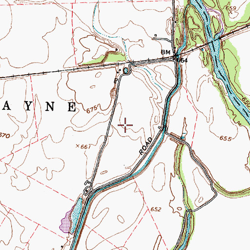 Topographic Map of Circleville Pit, OH