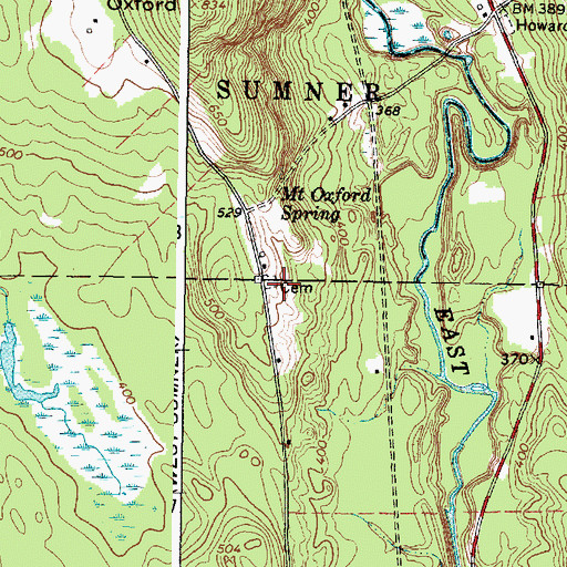 Topographic Map of Chaffin Cemetery, ME