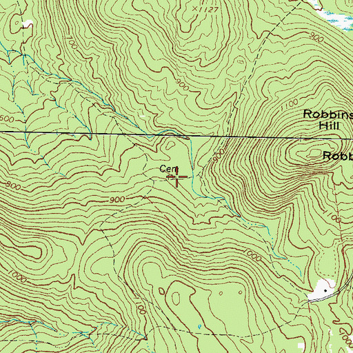 Topographic Map of Cotton Burying Ground, ME
