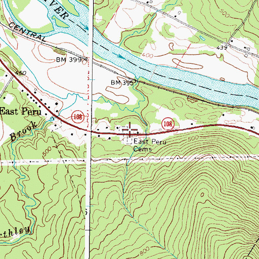 Topographic Map of Deshon Cemetery, ME