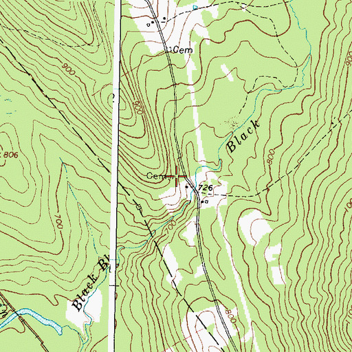 Topographic Map of Fifield Day Cemetery, ME