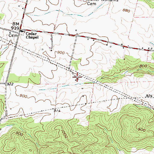 Topographic Map of Red Stone Farm, OH