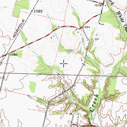 Topographic Map of Walking Spots Farm, OH