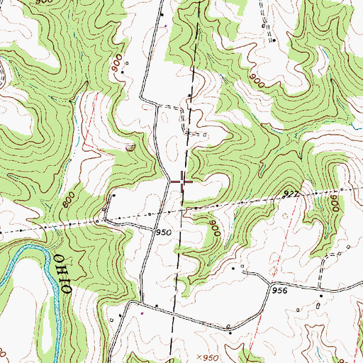 Topographic Map of Crystal Rock Farm, OH