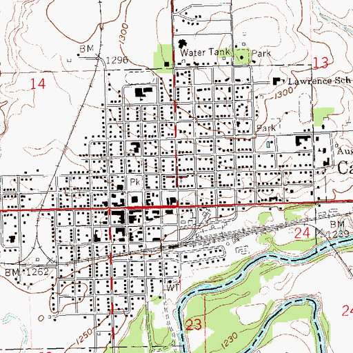 Topographic Map of Canton City Hall, SD