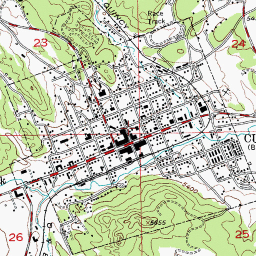 Topographic Map of Custer City Hall, SD