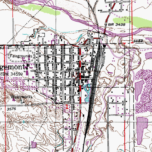 Topographic Map of Edgemont City Hall, SD