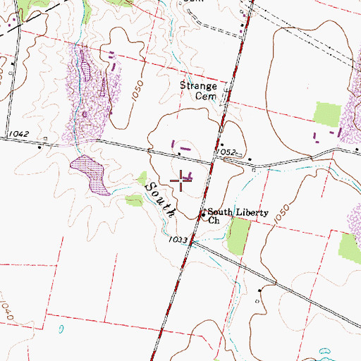 Topographic Map of Steritz Farms, OH