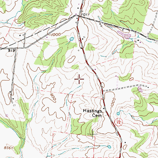 Topographic Map of Diamond B Mule Farm, OH