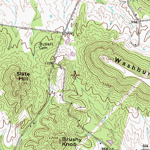 Topographic Map of Thunder Valley Ranch, OH
