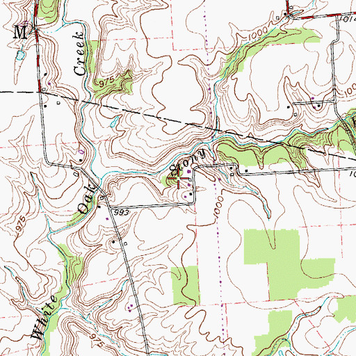 Topographic Map of Workman Farm, OH