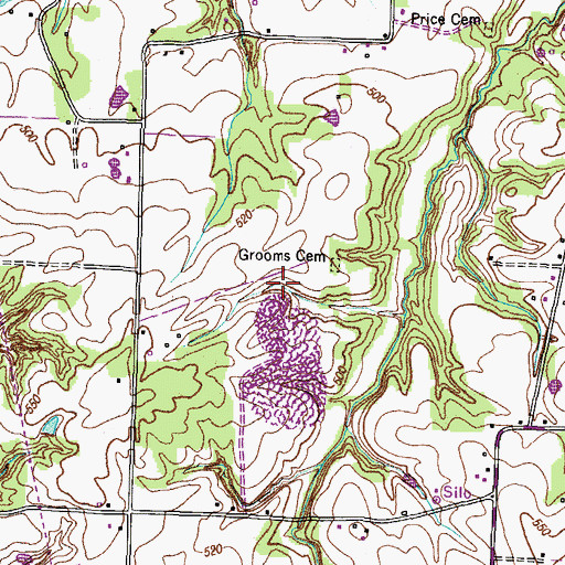 Topographic Map of Shankle Mine, TN